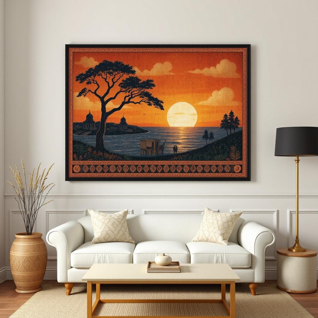 Home Dusk of Royalty Kalamkari Artwork Painting
